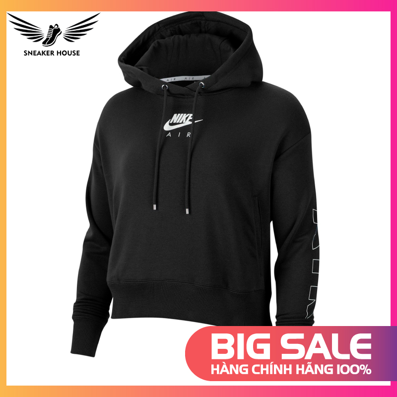 [CHÍNH HÃNG] SNEAKER-HOUSE Áo khoác nỉ nữ NIKE NSW AIR HOODIE FLEECE CJ3082-010