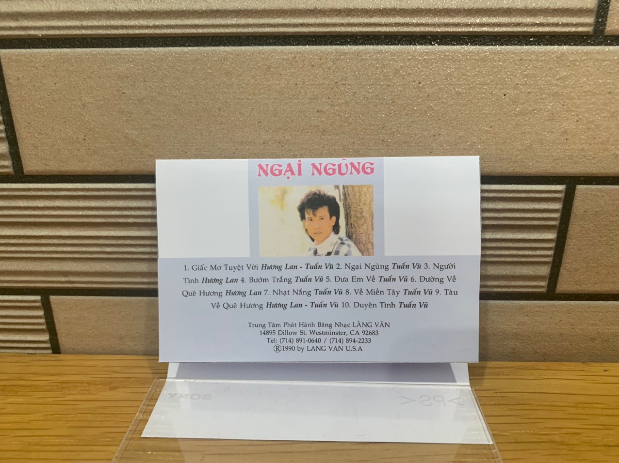 BĂNG CASSETTE NHẠC XƯA CHỦ ĐỀ TUẤN VŨ - NGẠI NGÙNG