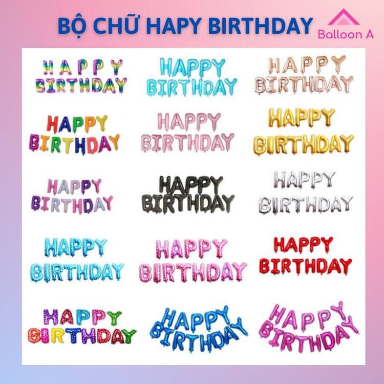 Bóng chữ Happy Birthday
