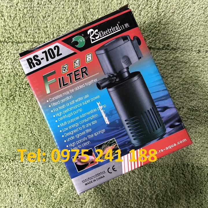 Máy lọc nước bể cá, máy lọc bể cá rs-702/ rs-703 18w lọc vi sinh cho hồ cá