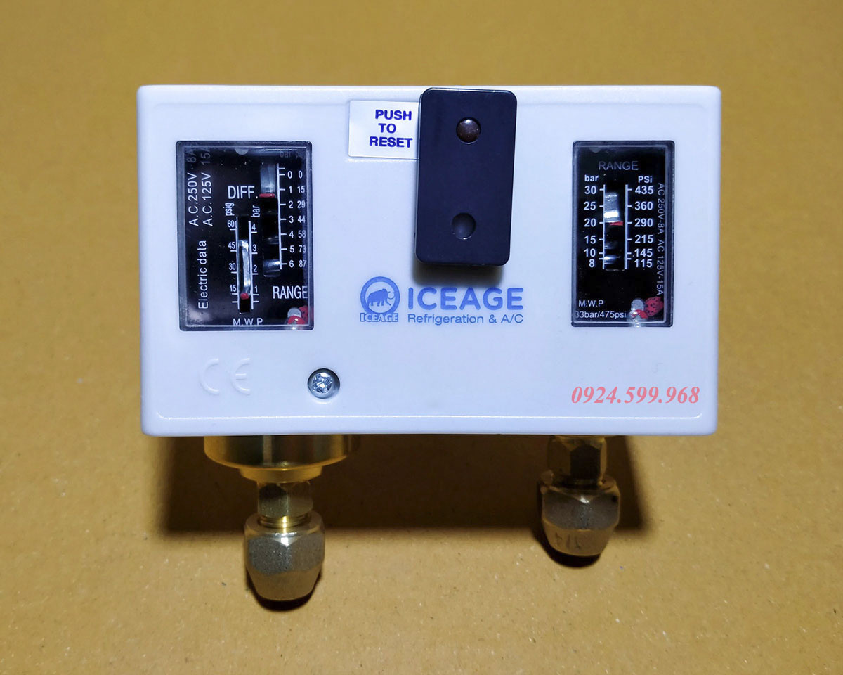 Pressure Switch - Rơ le áp suất kép HLP830 - Công tắc áp suất kép - Công tắc áp suất đôi kho lạnh, phụ kiện kho lạnh
