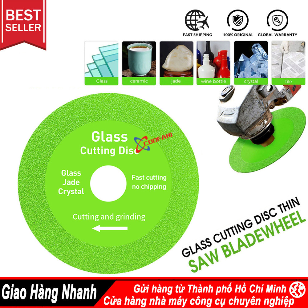 Lưỡi Cắt Kính cắt gạch men kích cỡ 100mm Lắp máy cắt mài cầm tay💘FREESHIP💘 Đĩa đá cắt kim cương,Lưỡi cắt gốm sứ