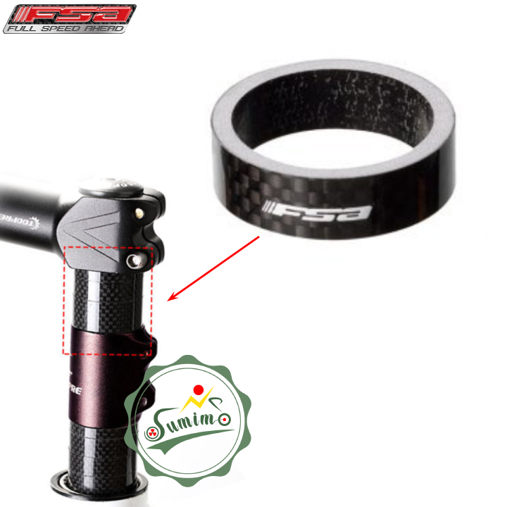 Vòng chêm cổ xe đạp - Vòng chêm FSA Carbon 10mm