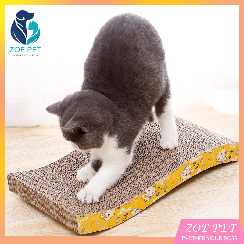 Bàn cào móng cho mèo lượn sóng - Tặng kèm catnip