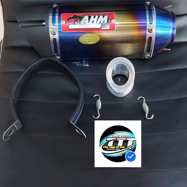 Lon pô bô tăng AHM M3 titan 1.1  / CỔ 2 KHÚC ĐÁ CAO DÁNG THÁI  TẶNG  TIÊU NHÔM MẪU 3D XÉO