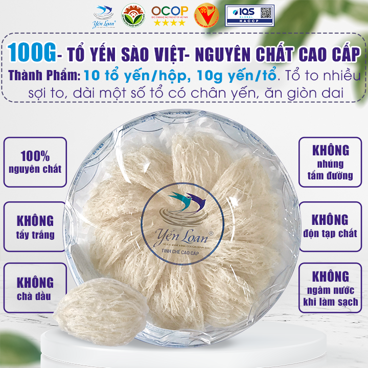 - yến sạch cao cấp hộp 100g