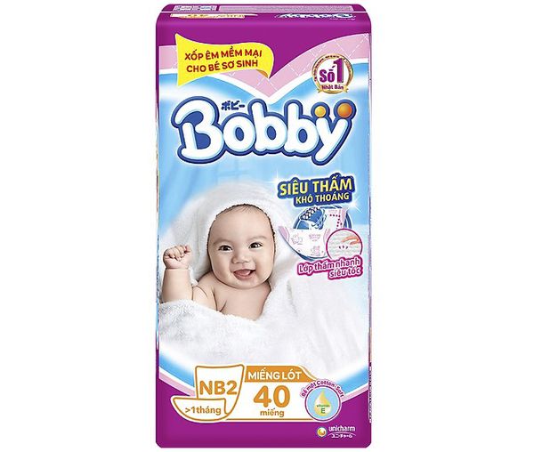Bỉm Bobby newborn 2 40 miếng