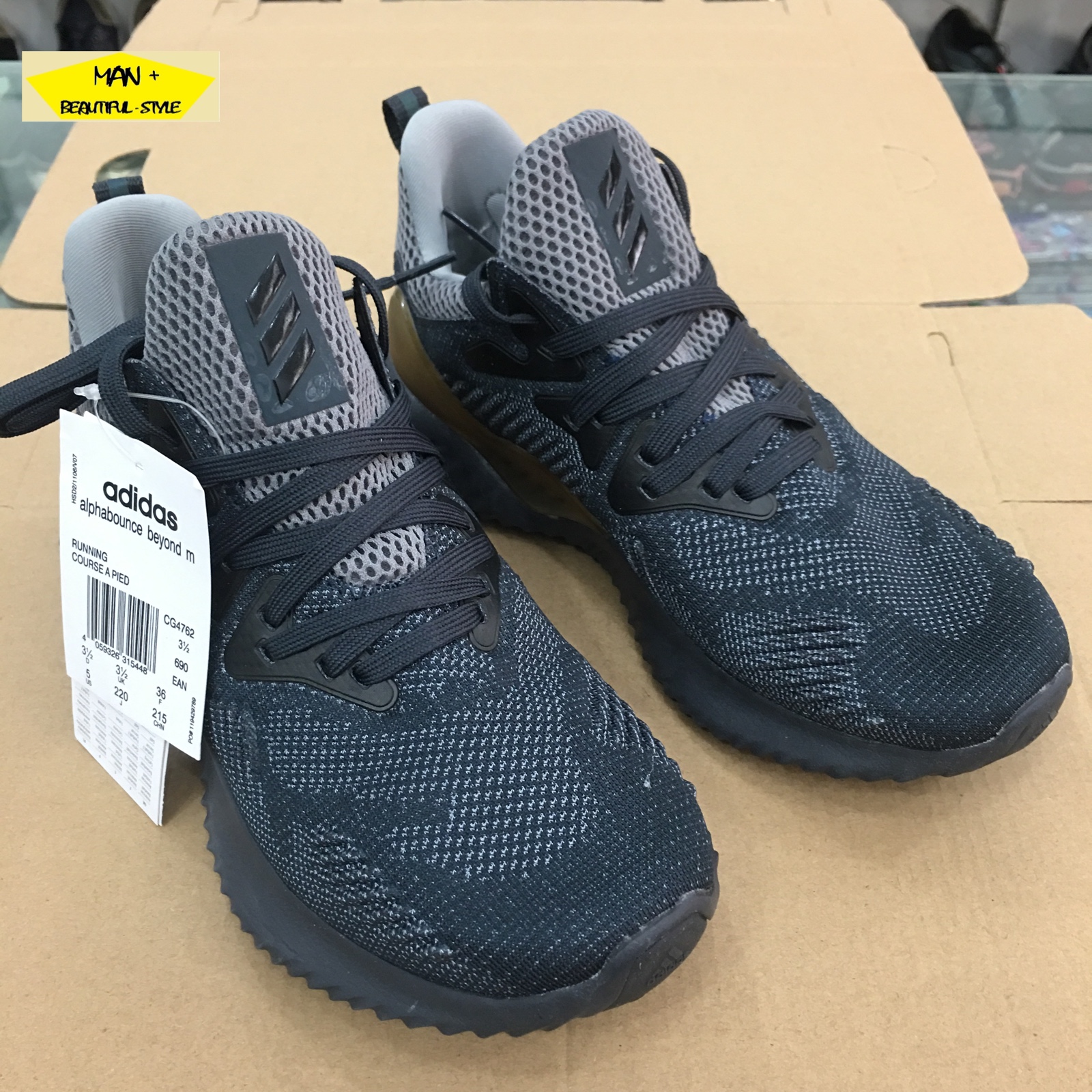 (FULL BOX + QUÀ TẶNG + GIẢM GIÁ) Giày thể thao sneaker Alphabounce Beyond 2018 xanh giày chạy bộ siêu nhẹ siêu bền