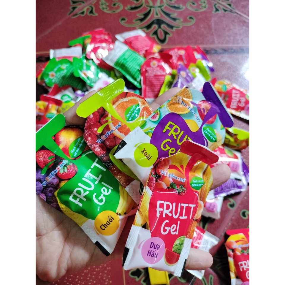 1 túi 850g (50 gói) Kẹo Thạch rau câu zaizai cốt trái cây tươi Vietfoods đủ vị (Chứng nhận Hàng Việt Nam chất lượng cao)