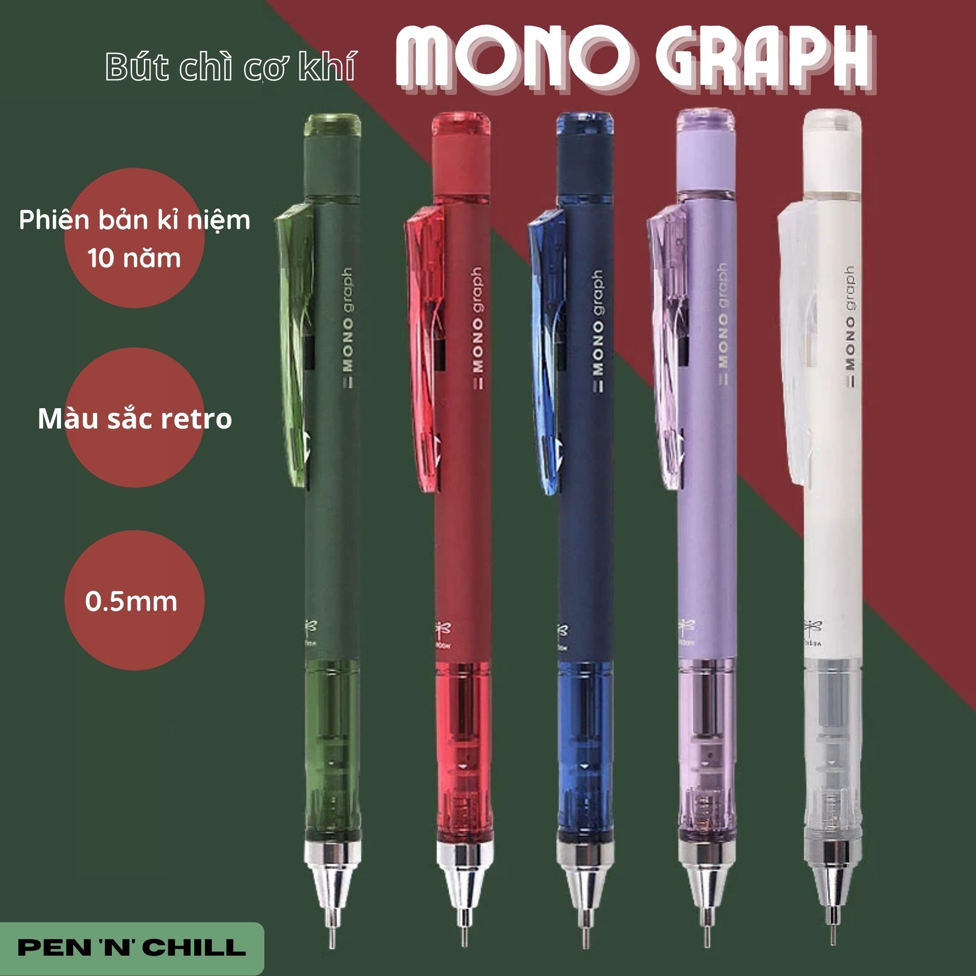 Bút Chì Kim Tombow Mono Graph - Cỡ Ngòi 0.5mm - Phiên Bản Đặc Biệt