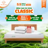 [DUY NHẤT 20H 4.5 - 7.5 -  MUA 1 TẶNG 7 - CẢI TIẾN MỚI] Đệm Cao Su Non Vạn Xuân Êm Ái Mềm Mại Thiết Kế Lỗ Tròn Thông Thoáng, Thoát Khí Tốt - Tặng Bộ Quà 7 Món Basic Cao Cấp Gồm 2 Gối Nằm 1 Gối Ôm 1 Ga 2 Vỏ Gối Nằm Và 1 Vỏ Gối Ôm