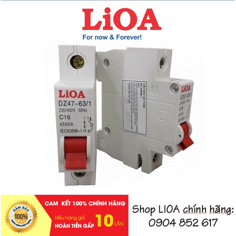 Cầu dao tự động 1 cực lioa dòng cắt 4,5ka