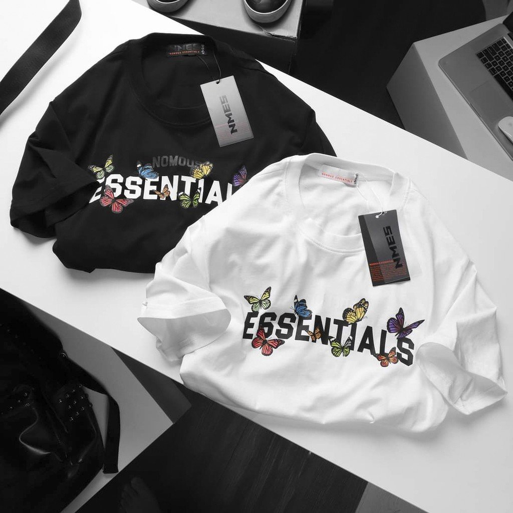 Áo thun essentials unisex cổ tròn full size nam nữ