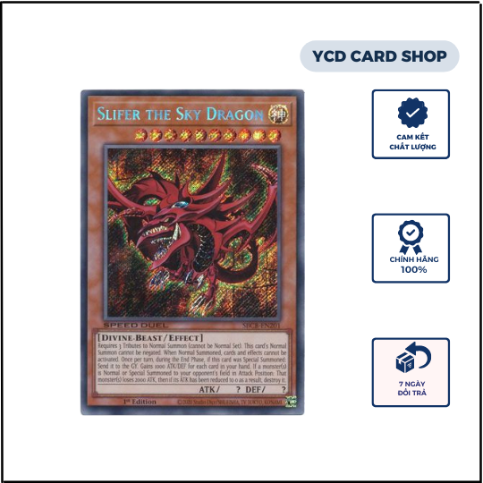 Thẻ bài Yugioh chính hãng Rồng thần Osiris Slifer the Sky Dragon Secret