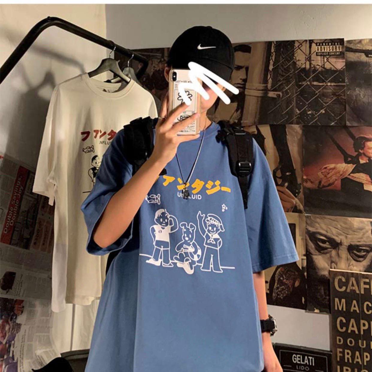 Áo phông freesize áo thun 3 chú bé chữ nhật bản - unisex nam nữ chất cotton unisex