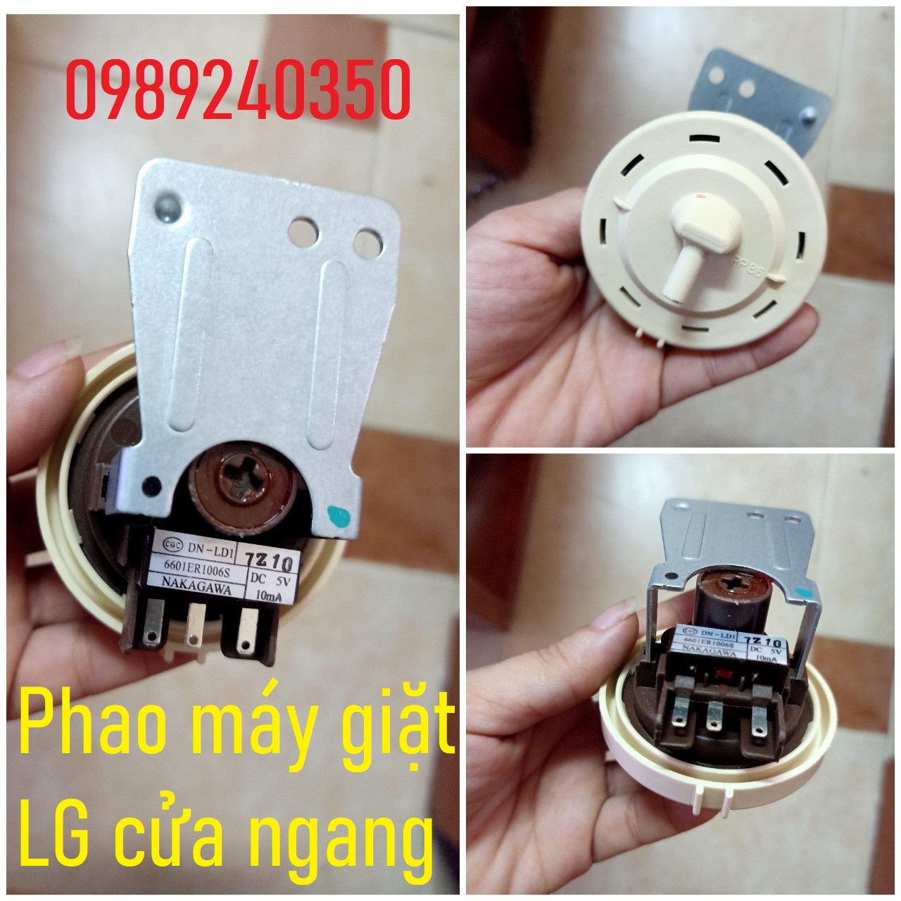 Van phao áp lực cảm biến mực nước máy giặt LG cửa ngang chính hãng
