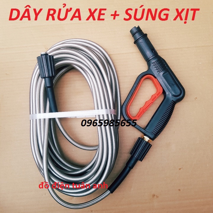 combo vòi rửa xe + dây rửa xe | bộ dây xịt rửa xe kèm vòi xịt rửa xe tăng áp lực nước | dây rửa xe và vòi xịt rửa xe áp lực cao | dây rửa xe áp lực + vòi xịt | bộ dây rửa xe và vòi rửa xe áp lực cao