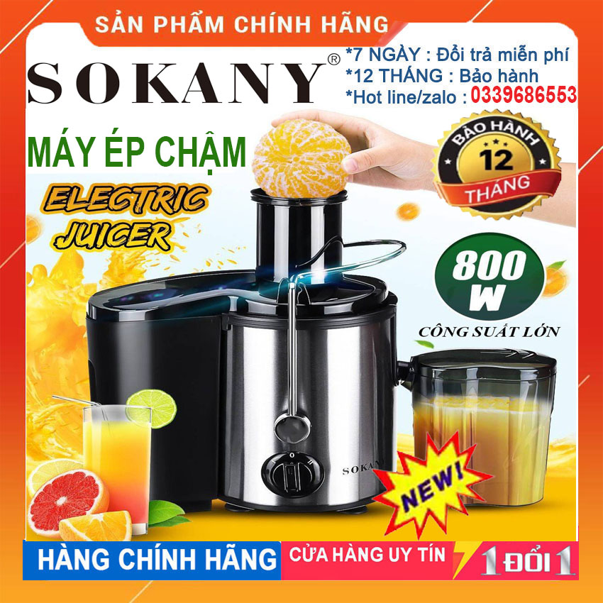 Máy hoa quả chậm sokany sk-4000, máy ép hoa quả đa năng , máy ép nước hoa quả tại nhà đa năng , tiện dụng , bảo hành 12 tháng