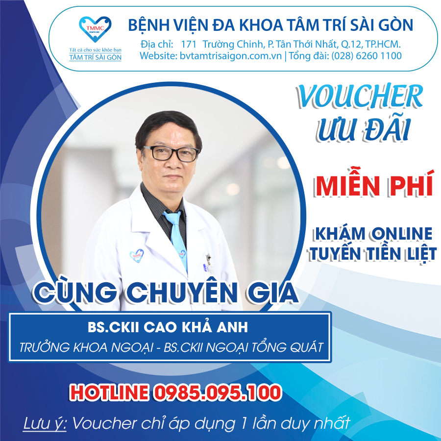 [E-VOUCHER] [Quận 12] Tư Vấn Online Miễn Phí Tuyến Tiền Liệt Cùng Bệnh Viện Đa Khoa Tâm Trí Sài Gòn
