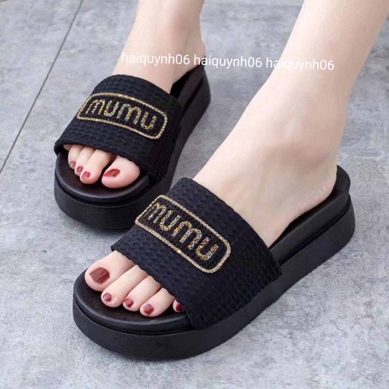 Dép lê quai ngang nữ sang chảnh thời trang chống trơn trượt