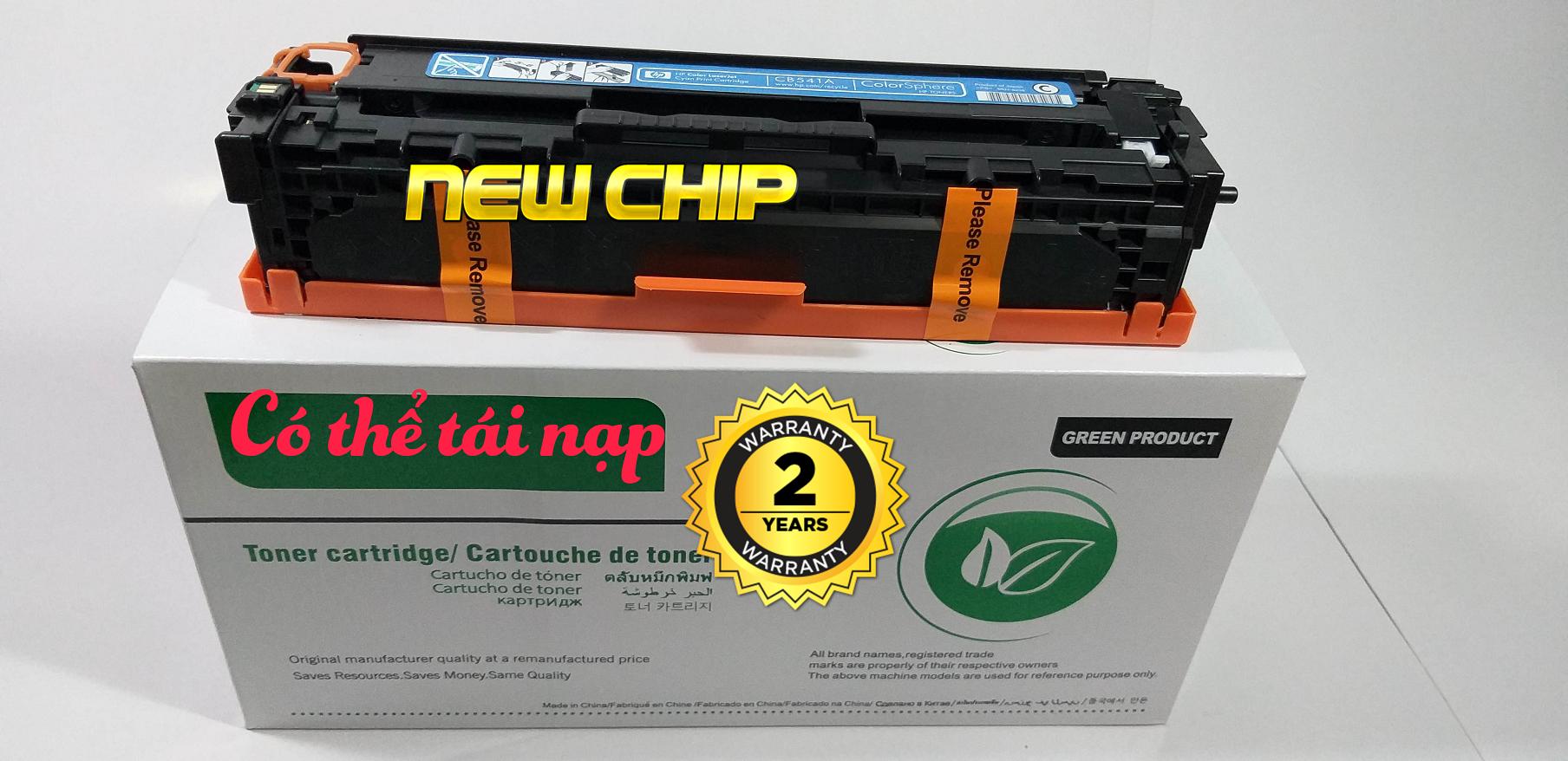 Hộp mực màu xanh hp 125a cb541a-có thể tái nạp-dùng cho máy in hp color laserjet cp1215, 1518, cm1312 mfp