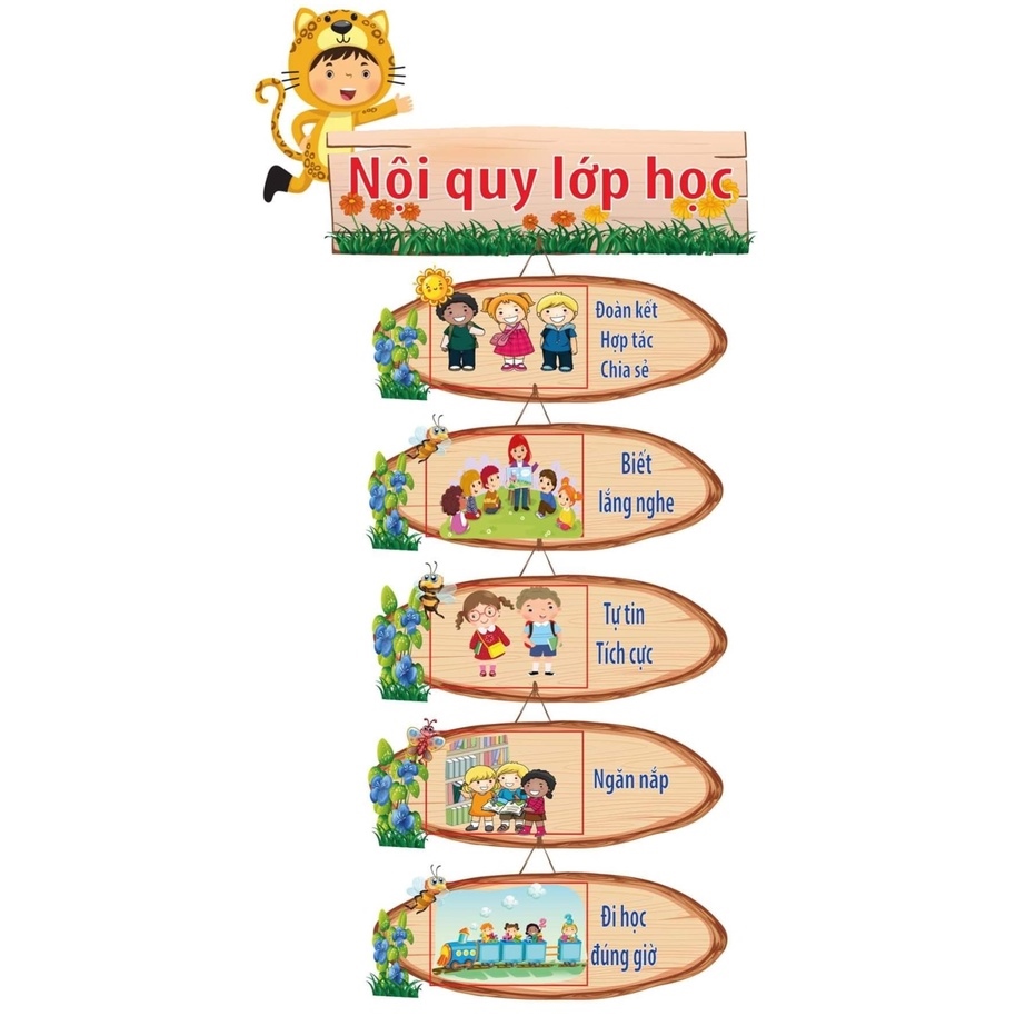 Tranh decal nội quy lớp học