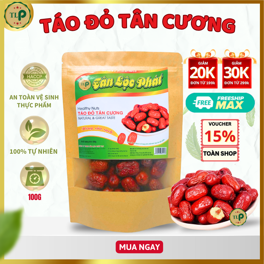 Táo đỏ tân cương tân lộc phát - bịch 100g