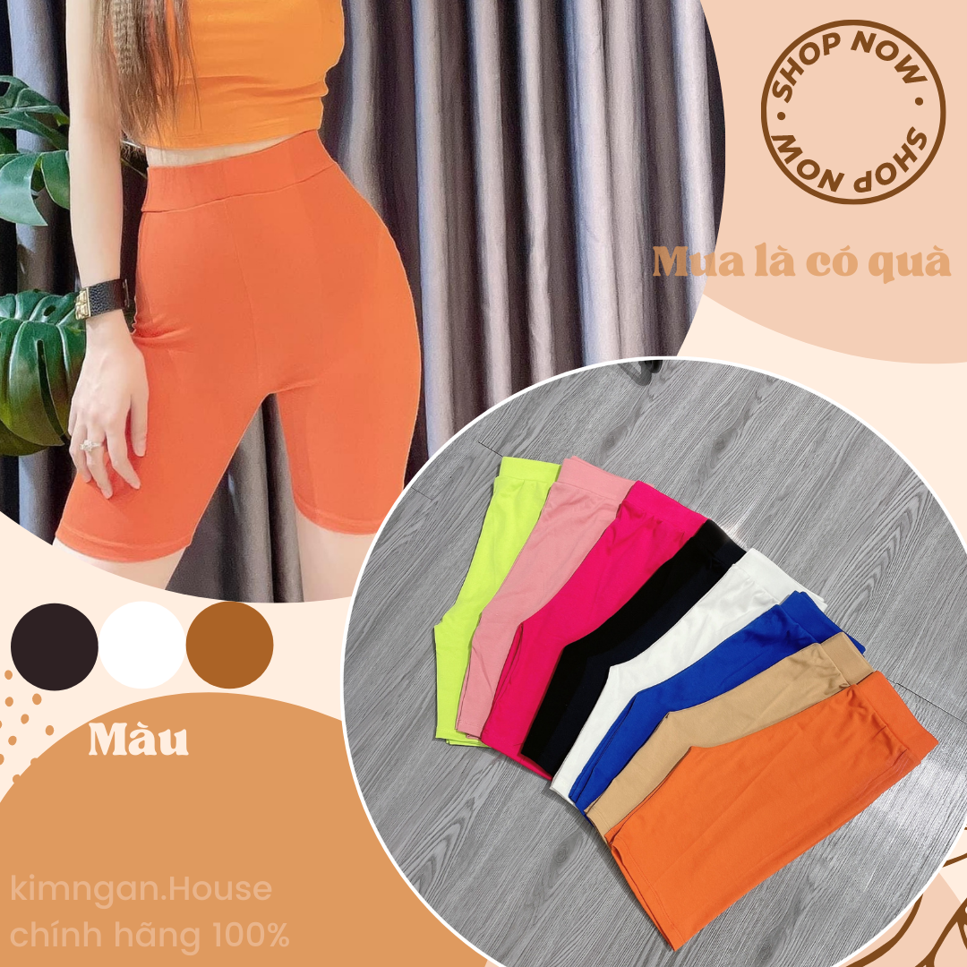 Quần legging lửng nữ trơn cơ bản kimngan.house