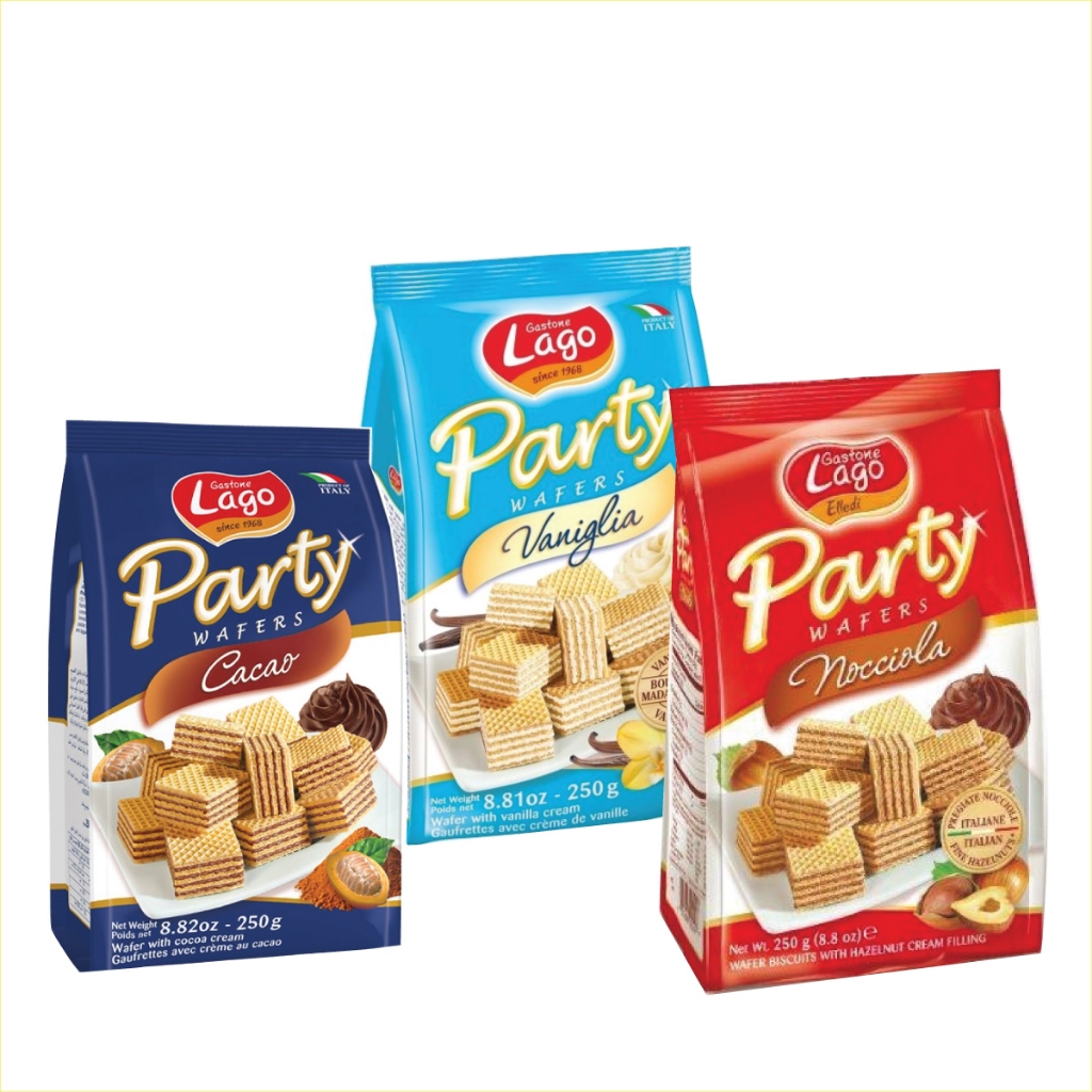 Bánh xốp mini lago party wafers 250g