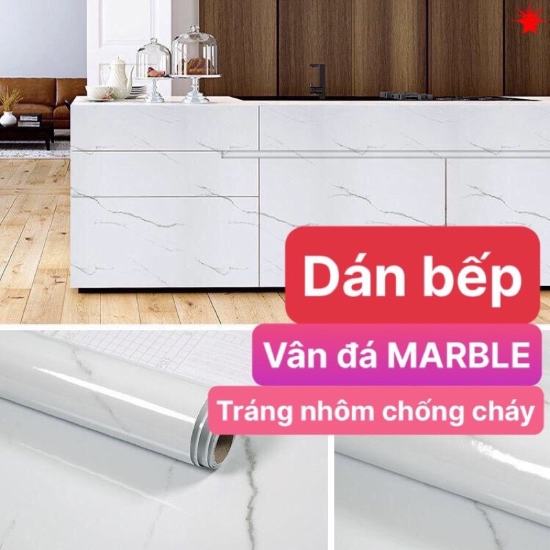 Giấy dán bếp tráng nhôm chống nhiệt khổ rộng 60cm dài 5 mét