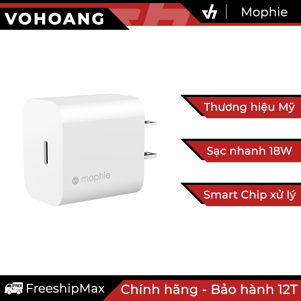 Củ sạc nhanh mophie 18w 1 cổng typec - 409905680