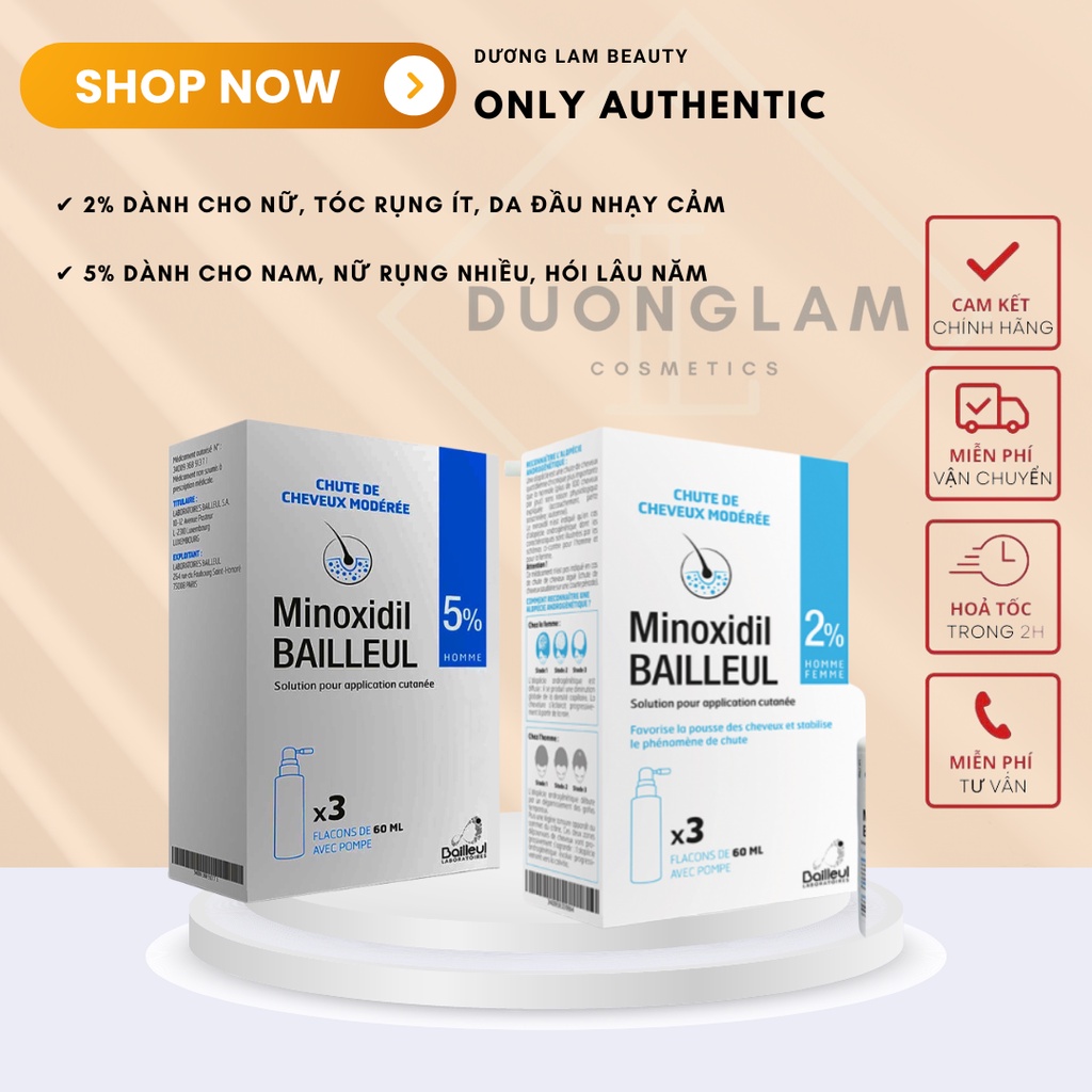 Xịt mọc tóc minoxidil 2% - 5%