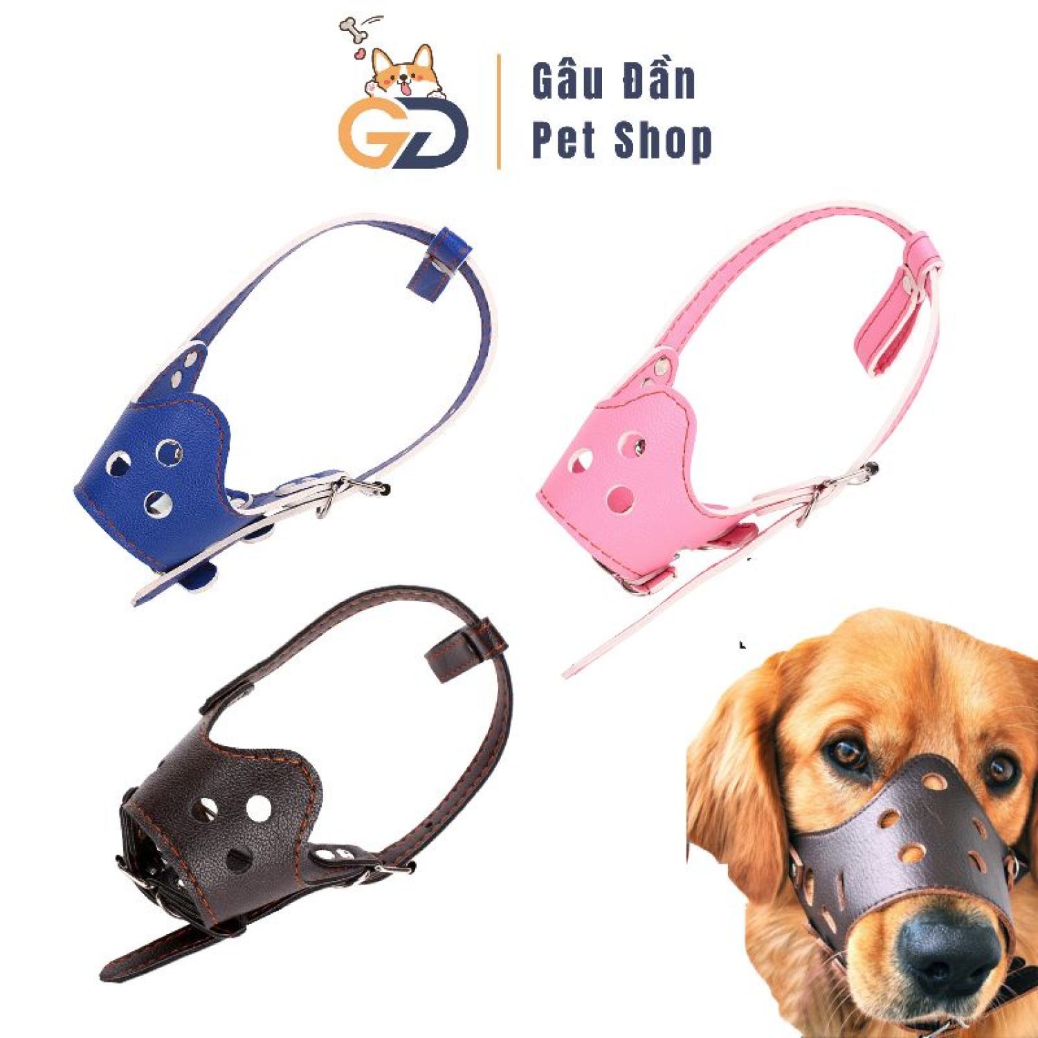 Rọ mõm chó, rọ mõm cho chó bằng da pu