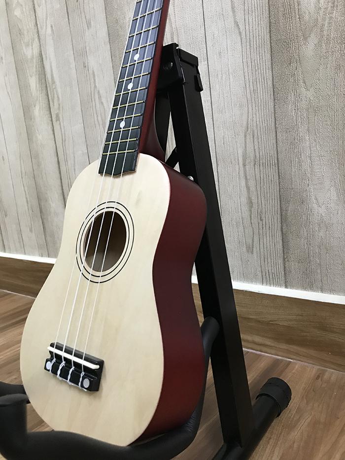 Ukulele 21 màu Gỗ lưng đỏ trơn bóng tặng kèm bao đựng + sách học + dây sơ cua + phím gẩy - HÀNG CÓ SẴN