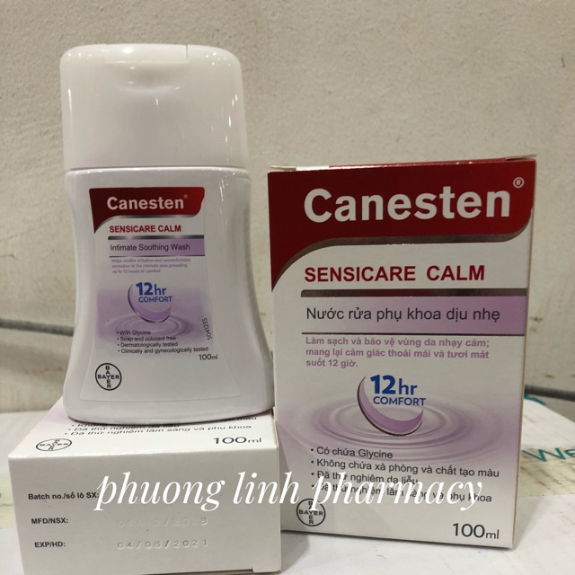 Nước rửa phụ khoa dịu nhẹ Canesten Sensicare Calm , cam kết hàng đúng mô tả, chất lượng đảm bảo an toàn đến sức khỏe người sử dụng, đa dạng mẫu mã, màu sắc, kích cỡ