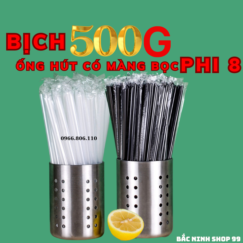 Ống hút có bọc màu đen + trắng + đỏ phi 8
