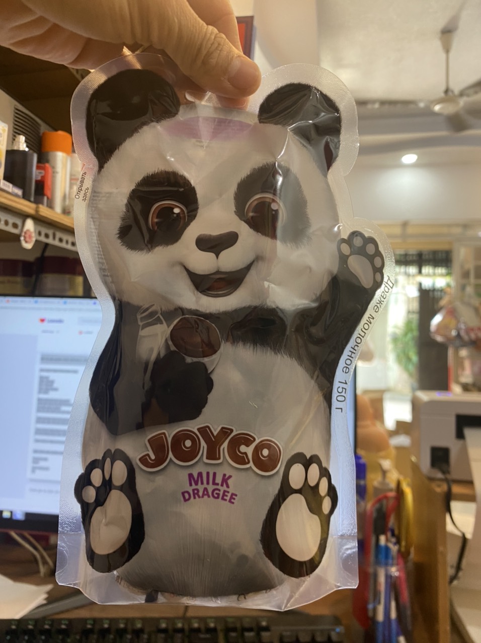 Kẹo socola gấu trúc joyco hình thú 150gr - nga