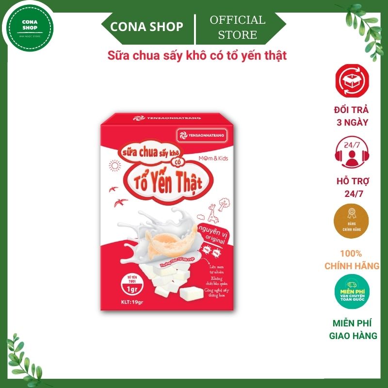 Sữa chua khô yến sào 24 viên chất lượng, bổ dưỡng, ngon miệng, cona shop