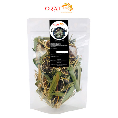 Trà chanh sả lá dứa sấy khô O.ZAT 100g, thanh lọc cơ thể, tăng đề kháng