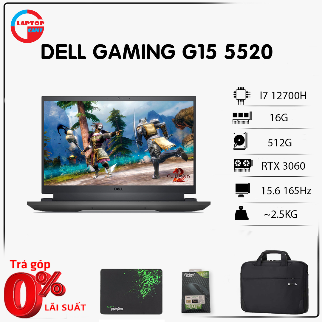 [new 100%] dell g15 5520 ( core i7-12700h 16gb 512gb ssd 15.6" fhd 165hz nvidia rtx 3060)