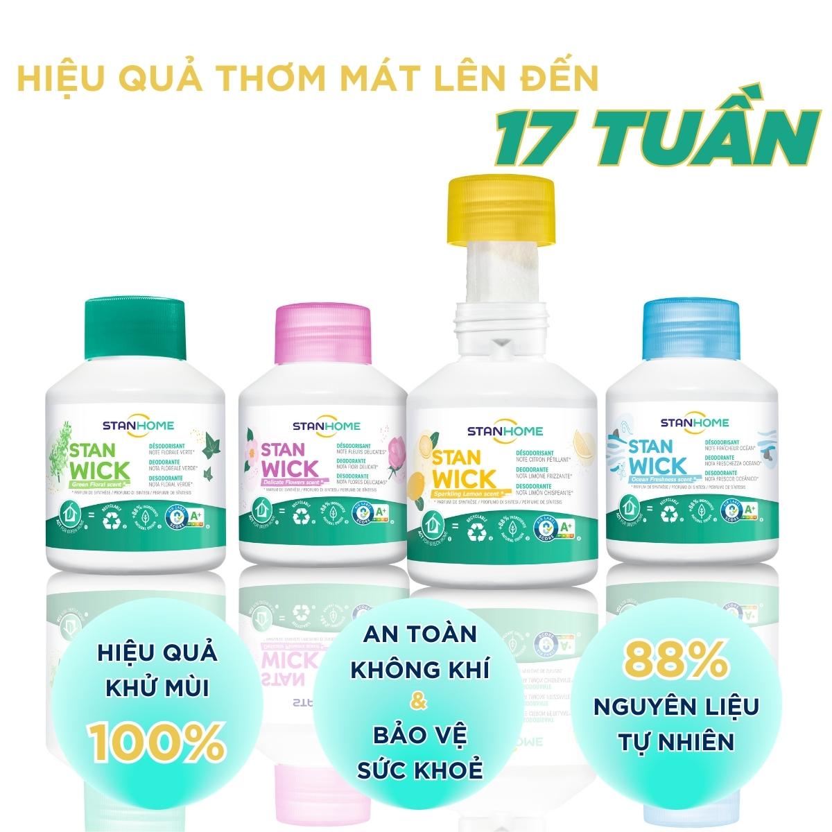 Sáp thơm phòng khử mùi Stanhome Stan wick 250ml thơm nhà vệ sinh thơm phòng ngủ