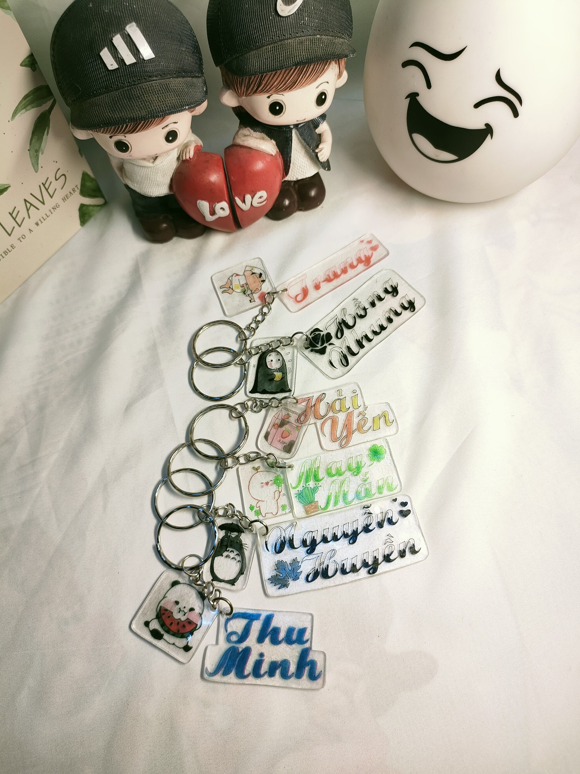 Móc khoá Handmade tên theo yêu cầu (Tặng kèm Icon)