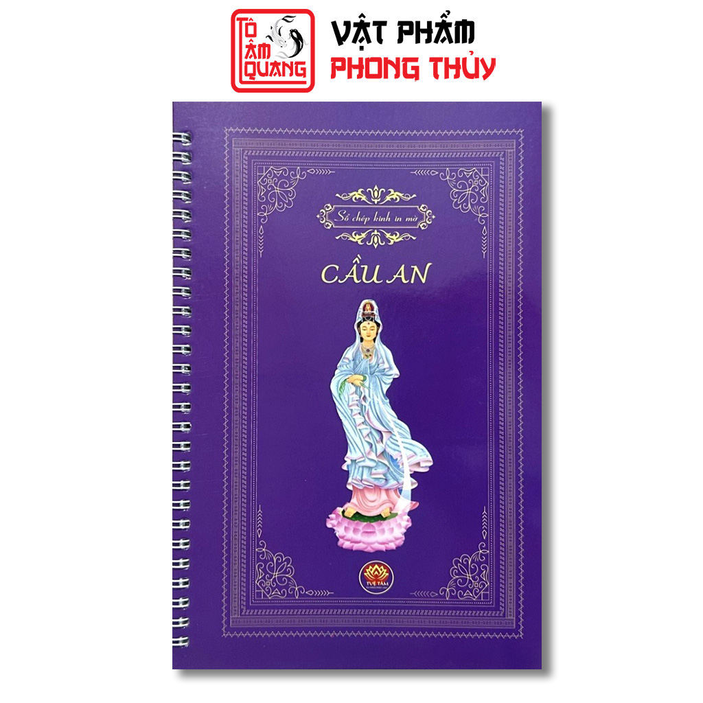 Sách - vở chép kinh cầu an, sổ chép kinh cầu an in chữ mờ loại cao cấp dày dặn tô tâm quang