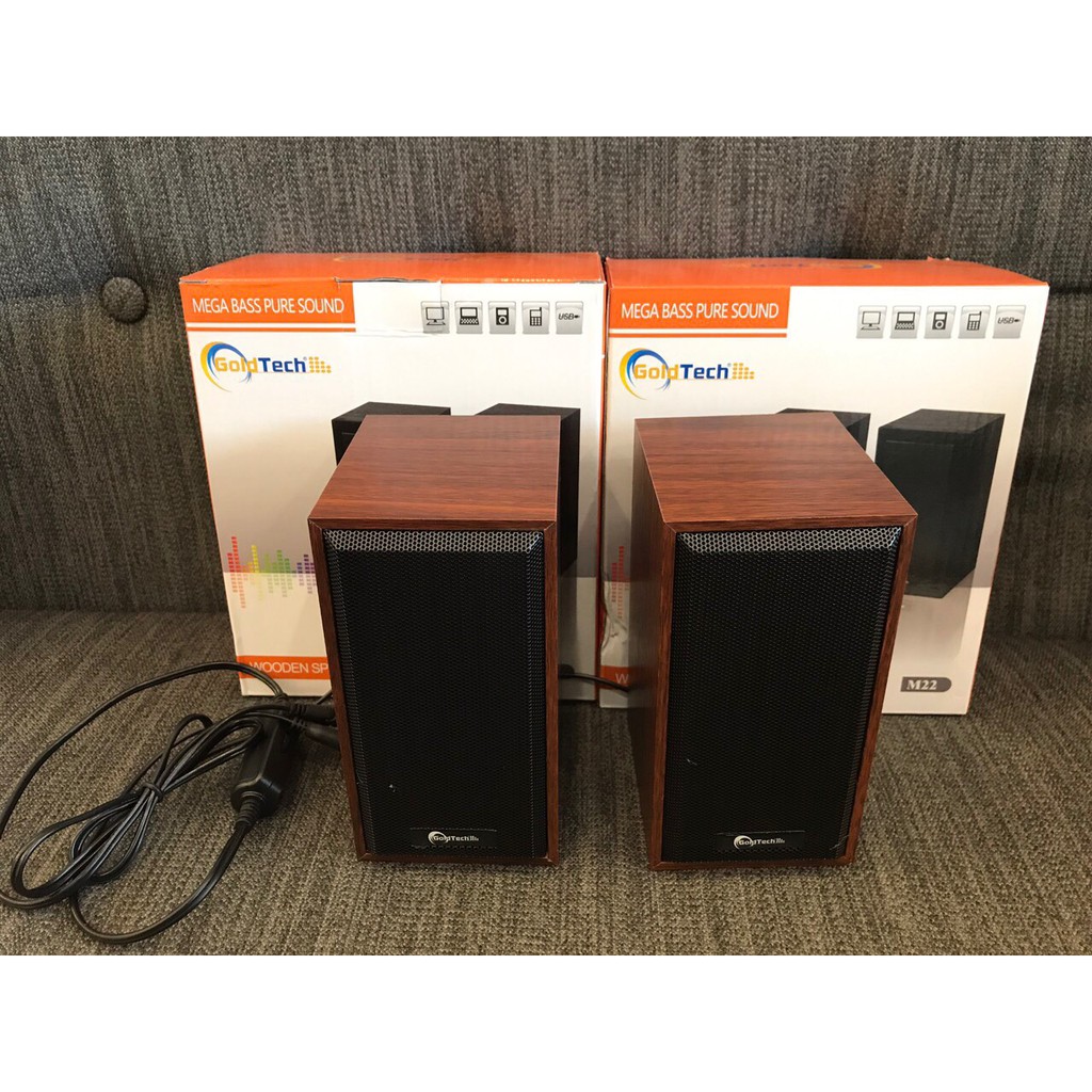 Loa màu gỗ 2.0 goldtech m22
