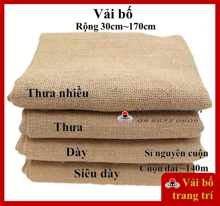 Vải đay, vải bố đay, khổ 60cm, 1m2, 1m7, vải đay, vải bố trang trí, handmade, phông nền chụp ảnh, decor, trải bàn, vải bố thô