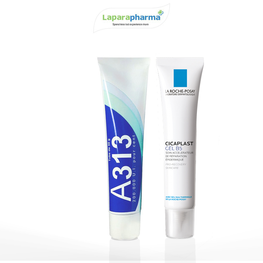 [HCM]Combo Chuyên Sâu - Kem A313 + Gel B5 Mờ Sẹo Tái Tạo Phục Hồi Da La Roche-Posay Cicaplast 40ml