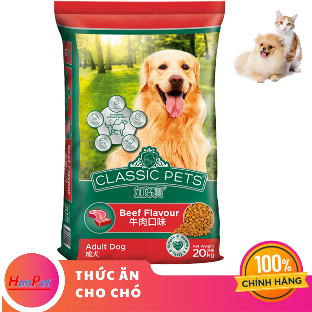 Hanpet - Thức ăn chó CLASSIC PETS - 400gr (thức ăn khô cho mọi loại chó trên 10kg) THỨC ĂN CHUỘT HAMSTER- HP10316TC hạt cho chó