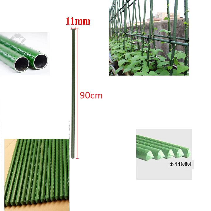 5 ống thép bọc nhựa dài 90cm dùng làm cây đỡ hoa hồng, làm giàn dây leo