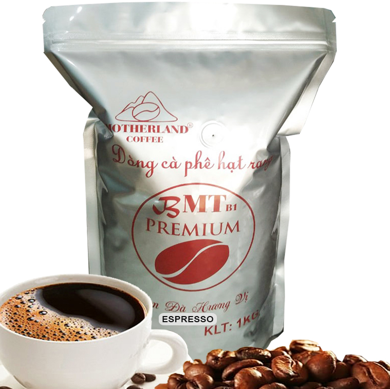 [HCM]Cà phê hạt pha máy Motherland gói 1kg