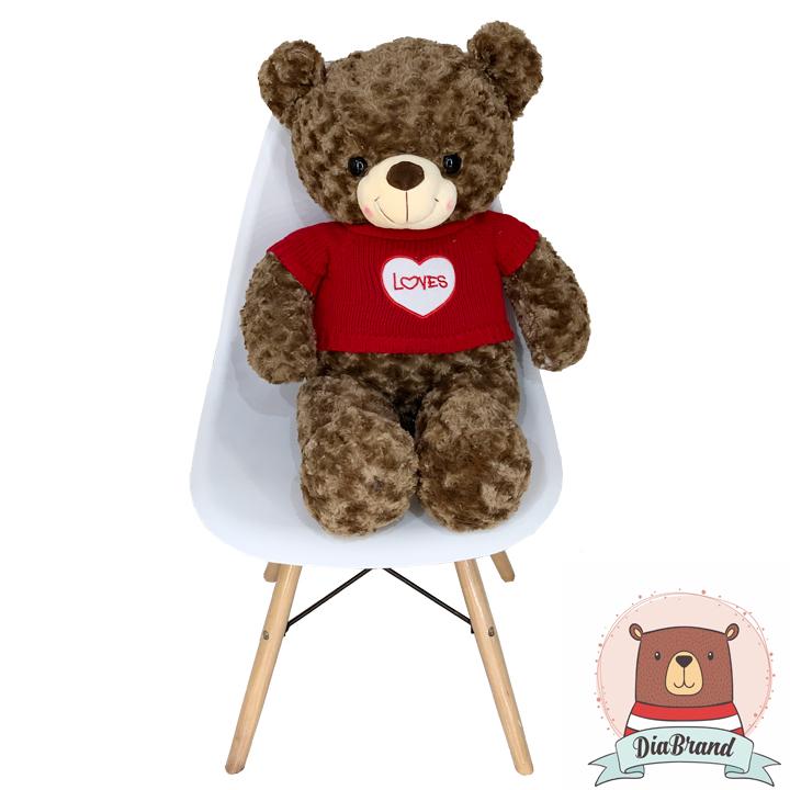 Gấu Bông Cao Cấp Teddy Áo Len Hình Tim Size 80cm Hàng VNXK